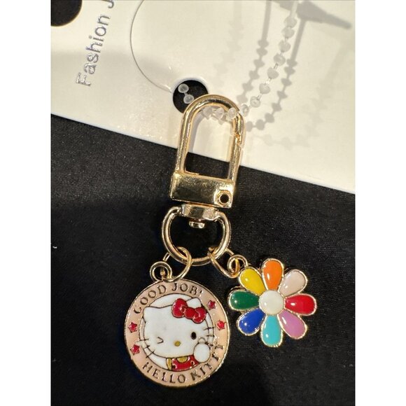 Cute Bag Keychain Hello Kitty Enamel Zipper Pull Charm Collorful Keyring New - Picture 2 of 4